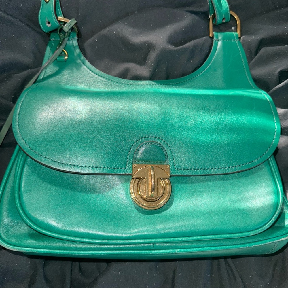 Tory Burch Emerald Green Leather Bag